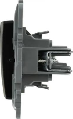 Механизм выключателя 1-клавишный СП Etika 10АX безвинтовые зажимы антрацит 672601 – фото 9