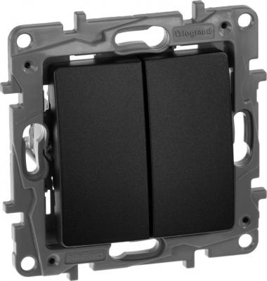 Механизм выключателя 2-кл. СП Etika 10АX безвинт. зажимы антрацит Leg 672602 – фото 6