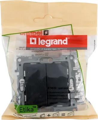 Механизм выключателя 2-кл. СП Etika 10АX безвинт. зажимы антрацит Leg 672602 – фото 7