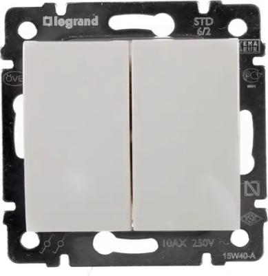 Переключатель 2-кл. слон. кость VALENA индив. упак