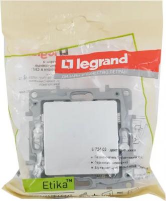 Переключатель Etika одноклавишный встраиваемый алюминий (672405) – фото 2