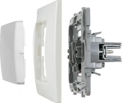 Переключатель Etika одноклавишный встраиваемый алюминий (672405) – фото 3