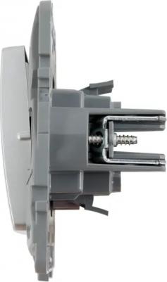 Переключатель Etika одноклавишный встраиваемый алюминий (672405) – фото 9