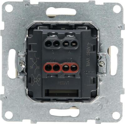 Переключатель Suno одноклавишный встраиваемый слоновая кость (721207) – фото 4