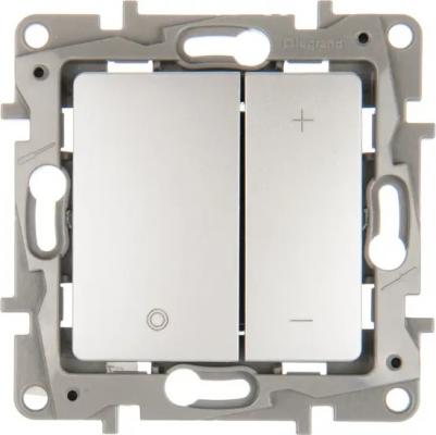 Светорегулятор/Диммер нажимной Etika 672418 алюминий