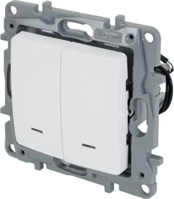 Выключатель 2кл свет белый ETIKA – фото 2