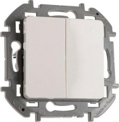 Выключатель двухклавишный Inspiria 10А IP20 механизм cкрытого монтажа белый – фото 2