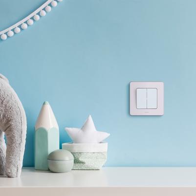 Выключатель двухклавишный Inspiria 10А IP20 механизм cкрытого монтажа белый – фото 4