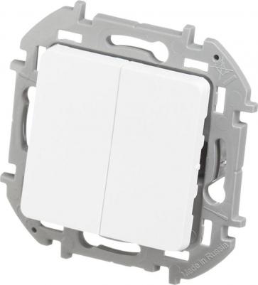 Выключатель двухклавишный Inspiria 10А IP20 механизм cкрытого монтажа белый – фото 10
