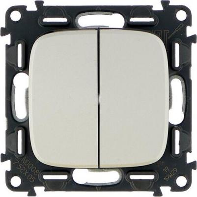 Выключатель двухклавишный Valena Allure 10A 250V алюминий 752905