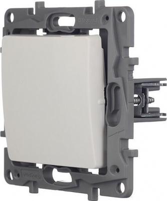 Выключатель Etika одноклавишный встраиваемый белый (672201) – фото 4