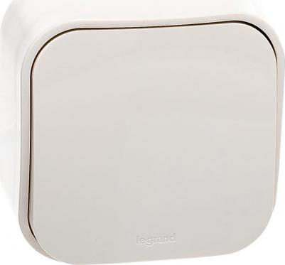 Выключатель одноклавишный "ОП 10 АХ Quteo", слоновая кость – фото 2