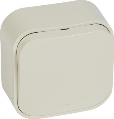 Выключатель одноклавишный "ОП 10 АХ Quteo", слоновая кость