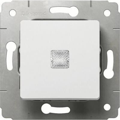 Выключатель одноклавишный с подсветкой Cariva, на винтах, белый – фото 2