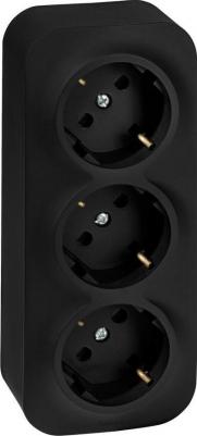 Выключатель простой чёрный матовый, Quteo 782471