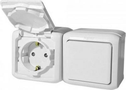 Выключатель с сетевой розеткой Quteo 782318 IP44 – фото 10