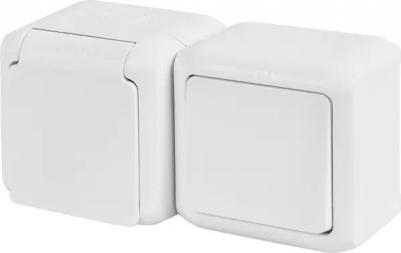 Выключатель с сетевой розеткой Quteo 782318 IP44 – фото 11