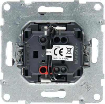 Выключатель Suno одноклавишный встраиваемый алюминий с подсветкой – фото 2