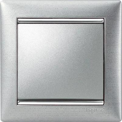 Выключатель Valena 694336 одноклавишный скрытая установка алюминий – фото 2