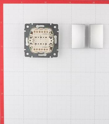 Выключатель Valena 694337 двухклавишный скрытая установка алюминий – фото 3