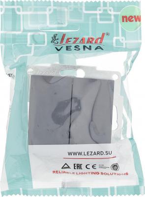 Двойной выключатель VESNA графит 742-3488-101 – фото 5