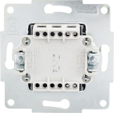 Выключатель 1-кл. СП Vesna механизм крем. 742-0388-100 – фото 7