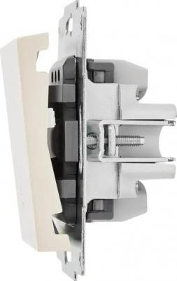 Выключатель проходной Vesna цвет жемчужный белый перламутровый – фото 7