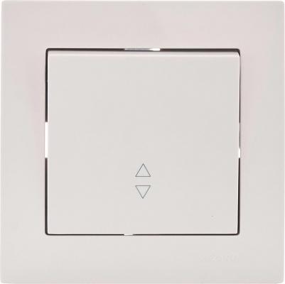 Выключатель проходной встраиваемый Vesna 2 клавиши цвет кремовый – фото 3