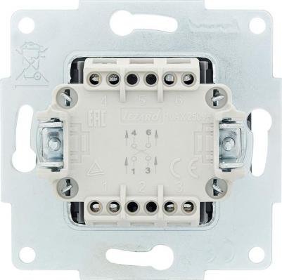 Выключатель промежуточный 742-4288-107, 1кл., скрытый монтаж, в сборе, черный – фото 3