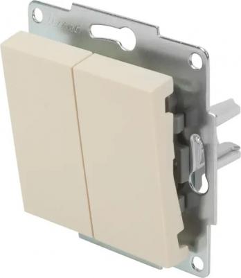 Выключатель Vesna 2 клавиши цвет кремовый – фото 9