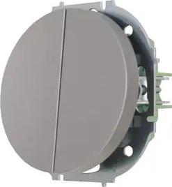 Выключатель встраиваемый Osen 2 клавиши цвет серый матовый – фото 7