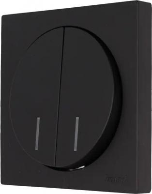 Выключатель встраиваемый Osen 2 клавиши с подсветкой цвет черный – фото 7