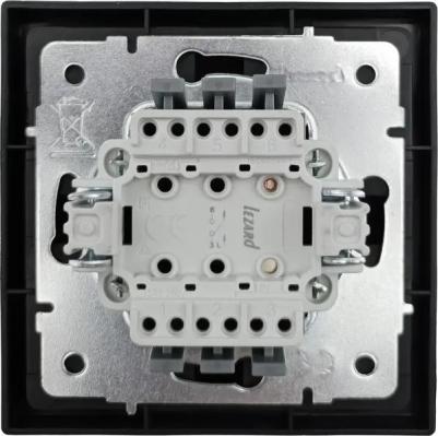 Выключатель встраиваемый Zima 1 клавиша с зажимом цвет черный бархат – фото 1