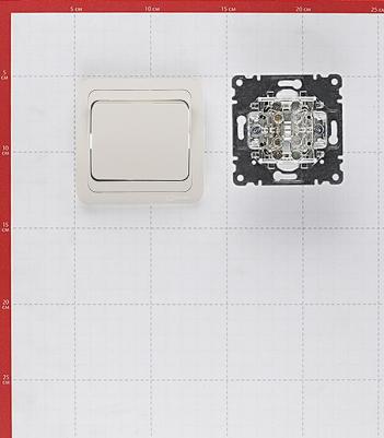 Выключатель 1-кл. СП Mimoza 10А IP20 крем./крем. 25001 – фото 6