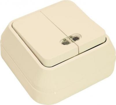 Выключатель Оу 2 45223 Кл. Крем. (Инд.) – фото 3