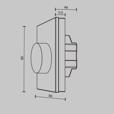 Роторная панель управления RF трехканальное 12-48VDC DIM 711023 – фото 2