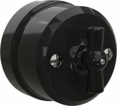 Двухклавишный фарфоровый поворотный выключатель аврора GE70403-05 – фото 1