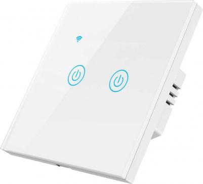 Умный двухкнопочный сенсорный выключатель SWSEN01-2W – фото 1