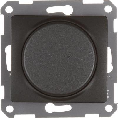 Диммер поворотно-нажимной Systeme Electric Glossa GSL000723, антрацит, 400 Вт – фото 5