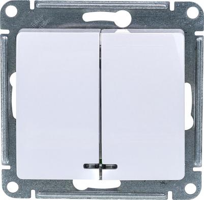 Двухклавишный механизм выключателя Glossa 3606480657368 – фото 1