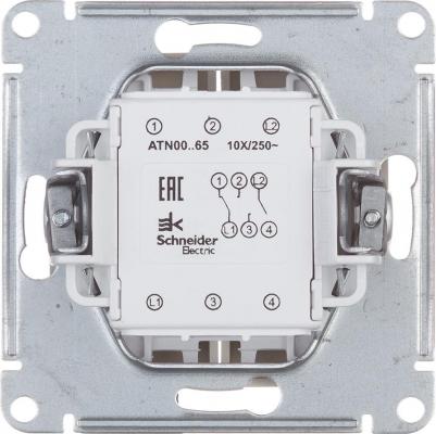 Механизм переключателя 2-кл. СП AtlasDesign 10А IP20 10AX алюм. SchE ATN000365 – фото 3