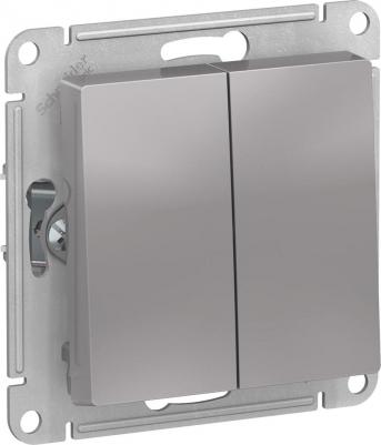 Механизм переключателя 2-кл. СП AtlasDesign 10А IP20 10AX алюм. SchE ATN000365 – фото 5