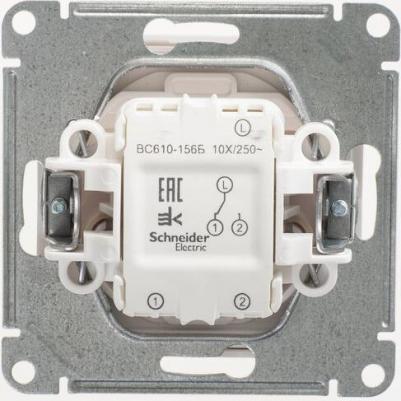 Механизм переключателя проходного 1-кл. СП W59 10А IP20 10AX бел. | код VS610-156-1-86 | – фото 2