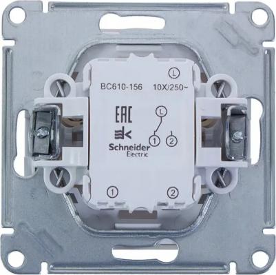 Механизм переключателя проходного 1-кл. СП W59 10А IP20 10AX бел. | код VS610-156-1-86 | – фото 4