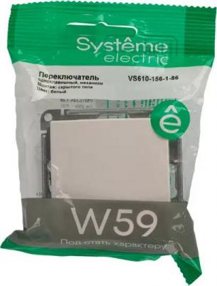 Механизм переключателя проходного 1-кл. СП W59 10А IP20 10AX бел. | код VS610-156-1-86 | – фото 12