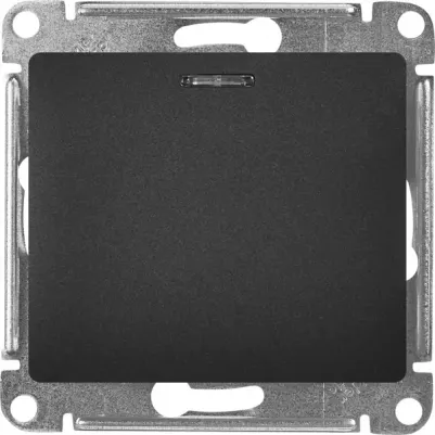 Механизм выключателя 1-кл. СП Glossa 10А IP20 10AX с подсветкой антрацит SchE GSL000713 – фото 3