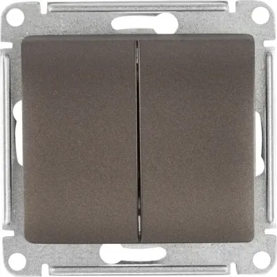 Механизм выключателя 2-кл. СП Glossa 10А IP20 10AX графит SchE GSL001351