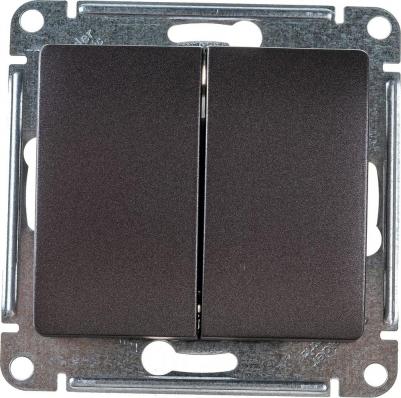 Механизм выключателя 2-кл. СП Glossa 10А IP20 10AX графит SchE GSL001351 – фото 4
