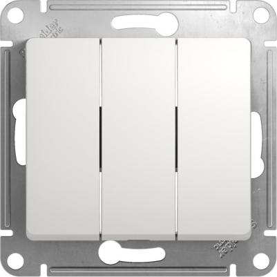 Механизм выключателя 3-кл. СП Glossa 10А IP20 10AX бел. SchE GSL000131 – фото 1