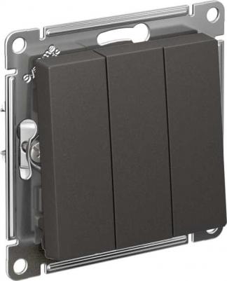 Выключатель Atlas Design 3-клавишный 10АХ,ATN001431 – фото 1